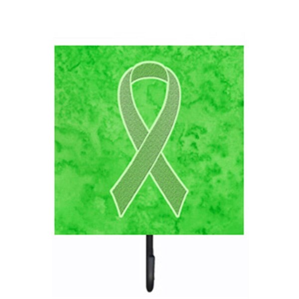 Micasa 4.25 W x 7 H In. Lime Green Ribbon for Lymphoma Cancer Awareness Leash or Key Holder MI730476 - main